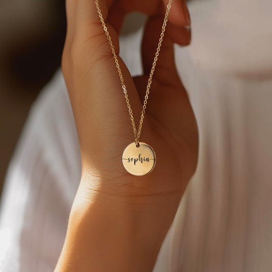 Round Personalized Necklace