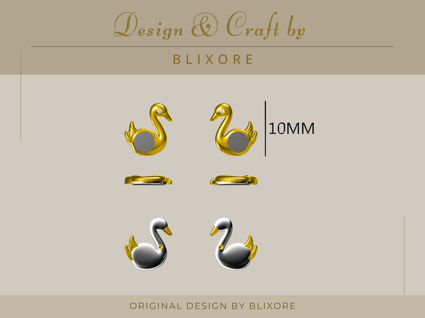 Swan Opal Stud Earrings