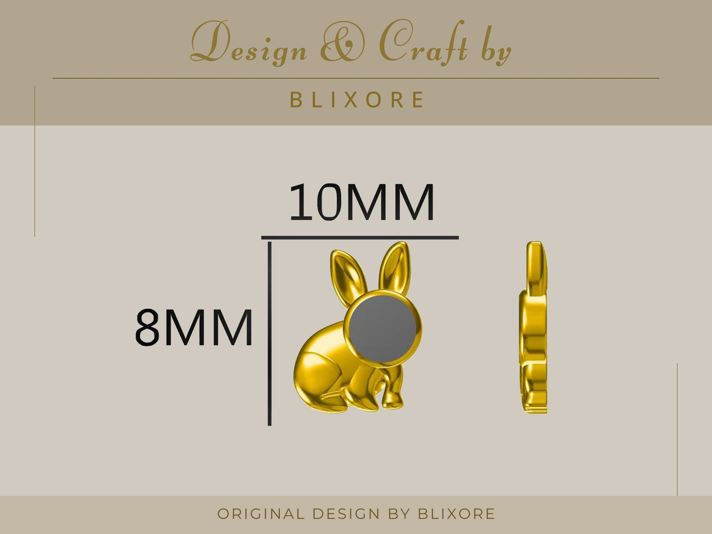 Rabbit Opal Stud Earrings