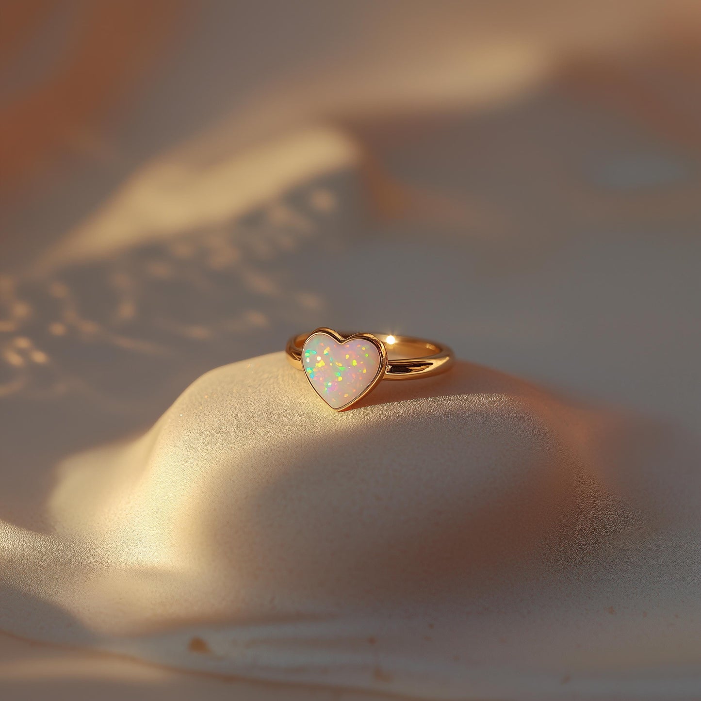 Opal Heart Ring