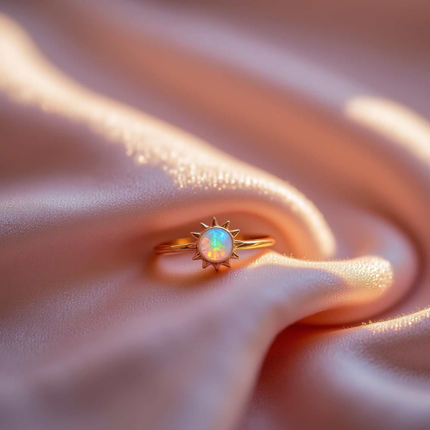 Sun Opal Ring