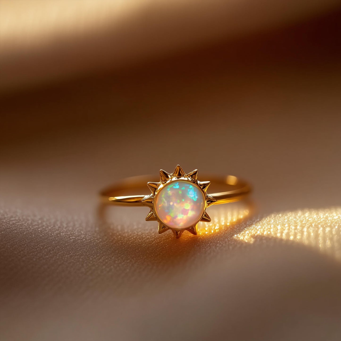Sun Opal Ring