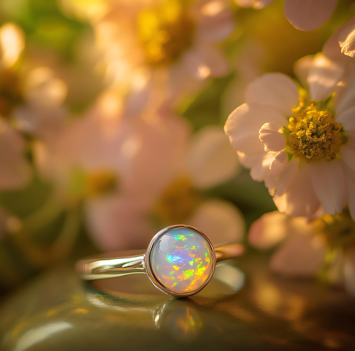 Minimalist Opal Ring