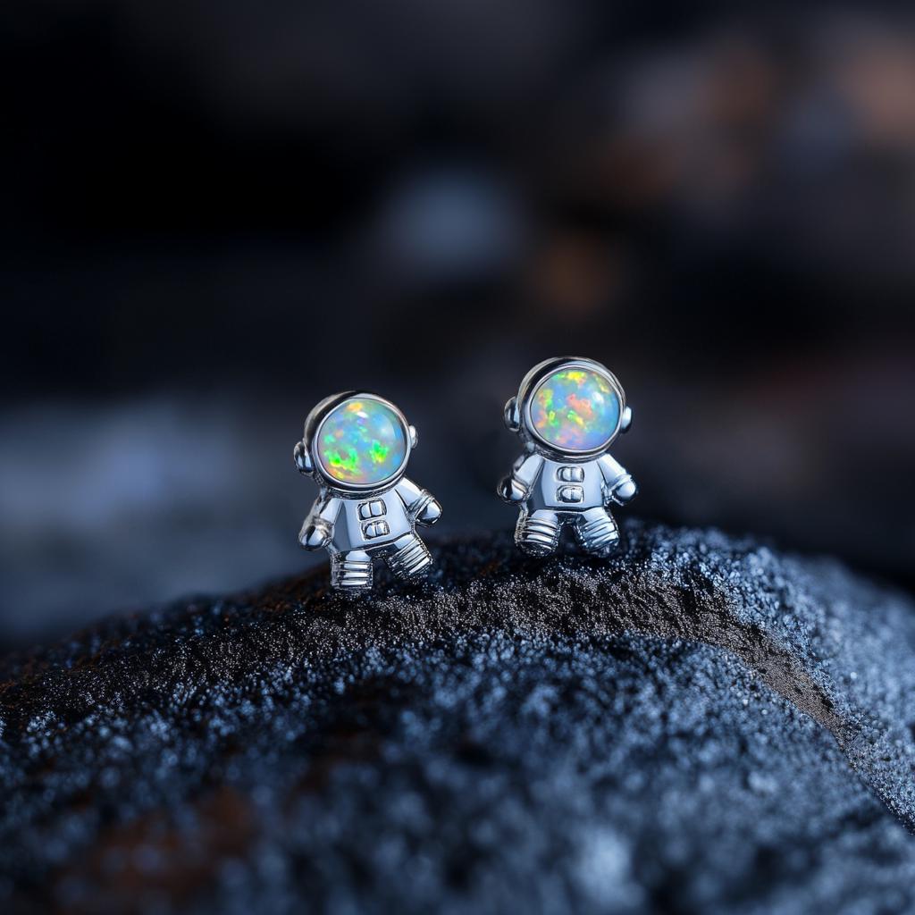 Astronaut Stud Earrings