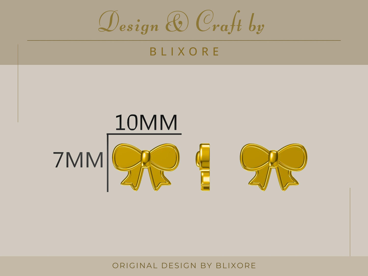 Vintage Ribbon Bow Stud Earrings