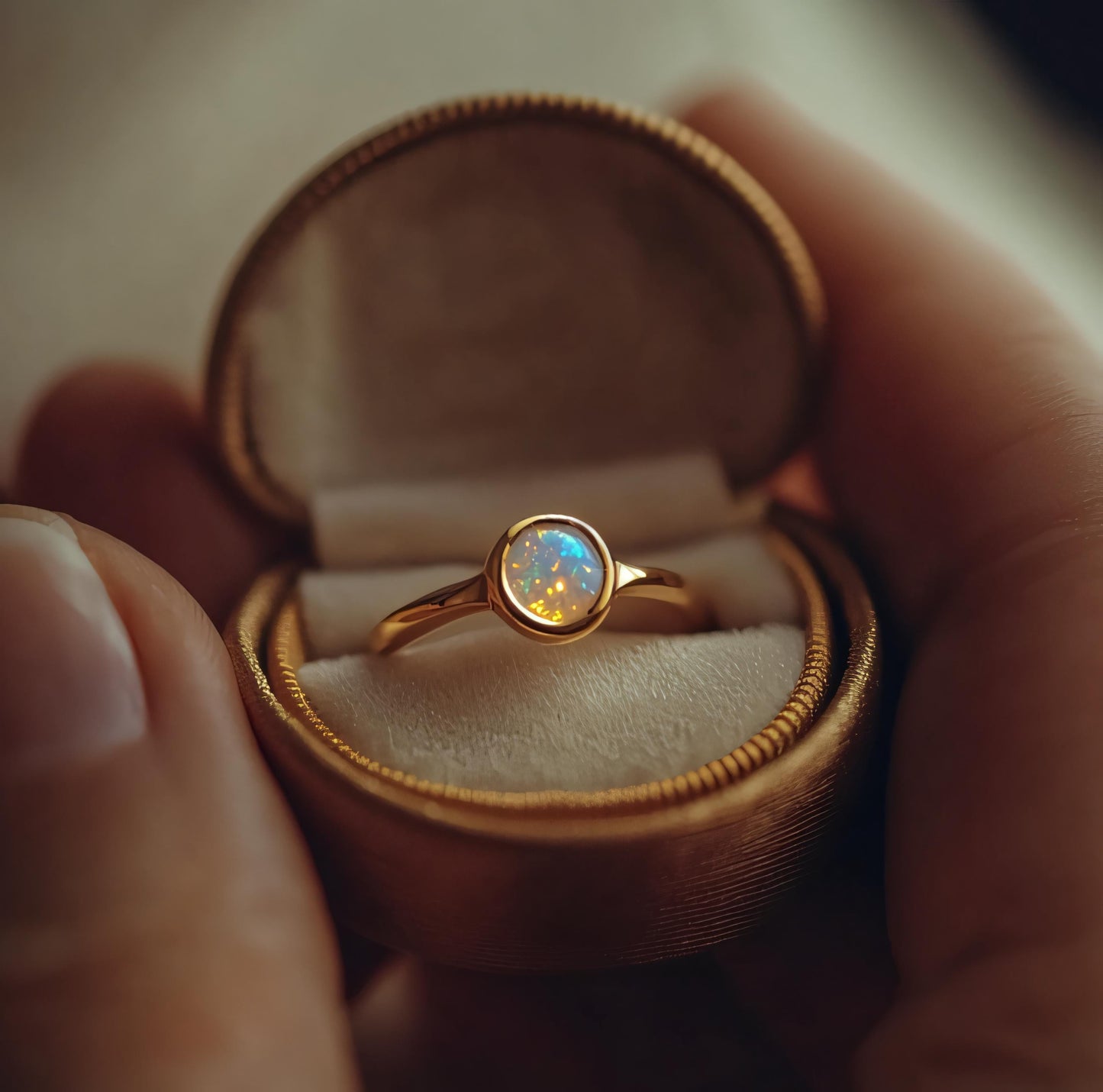 Minimalist Opal Ring