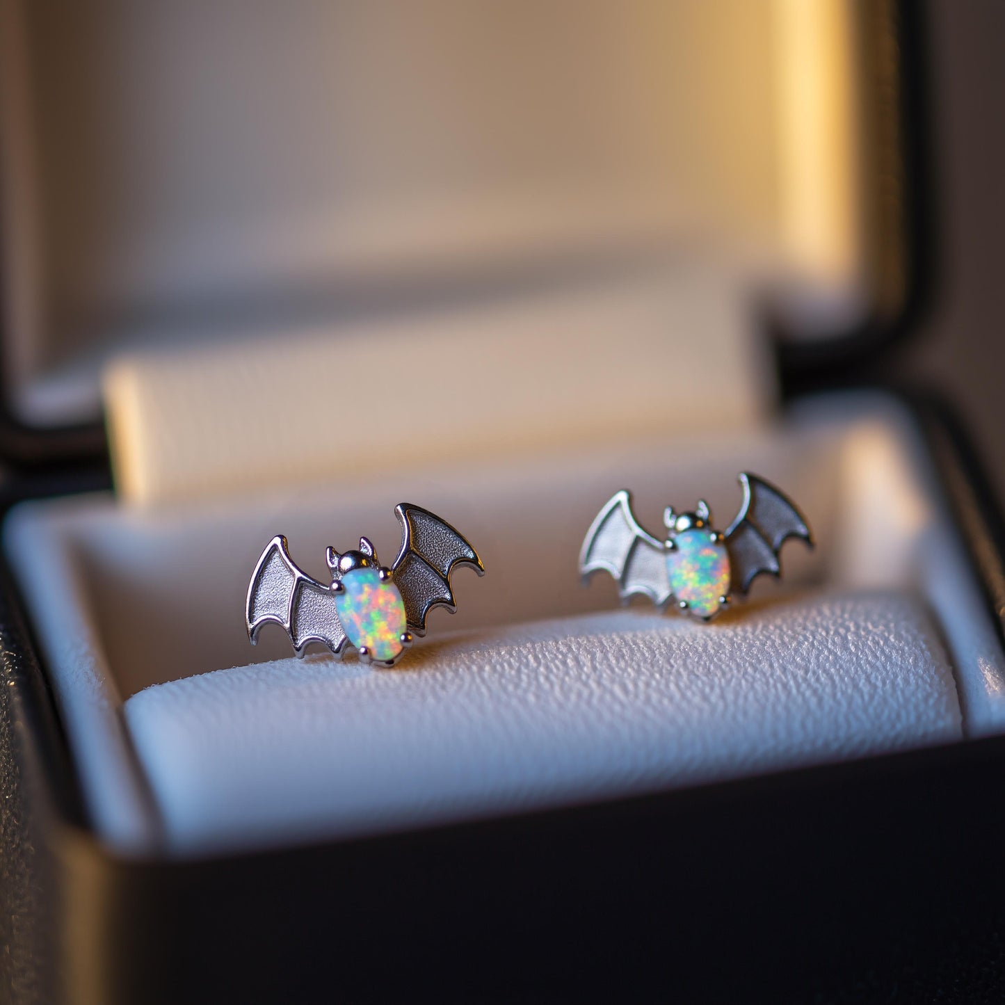 Bat Opal Stud Earrings