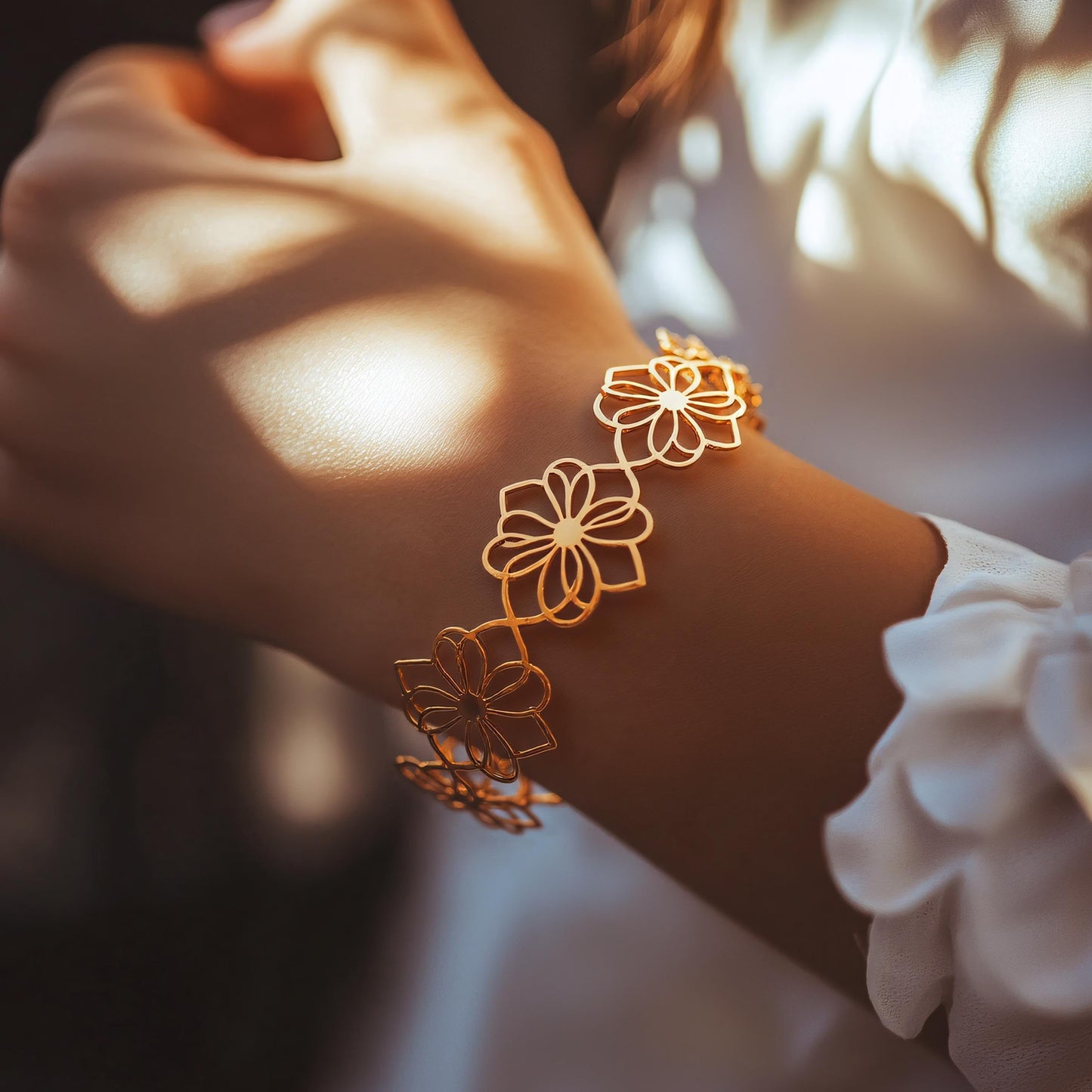 Flower Cuff Bracelet