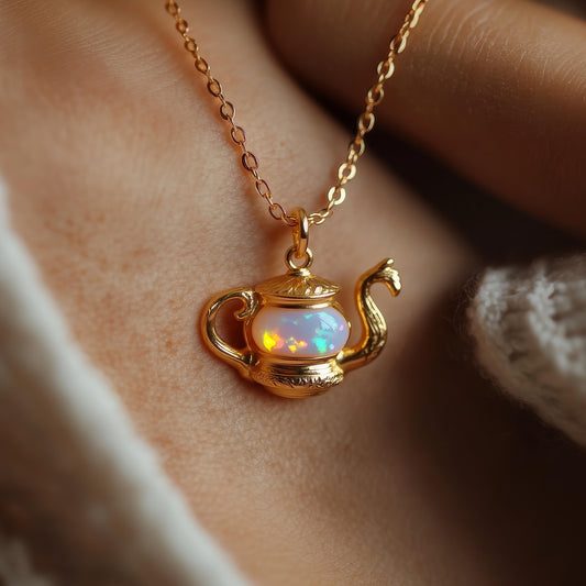 Genie Lamp Opal Necklace