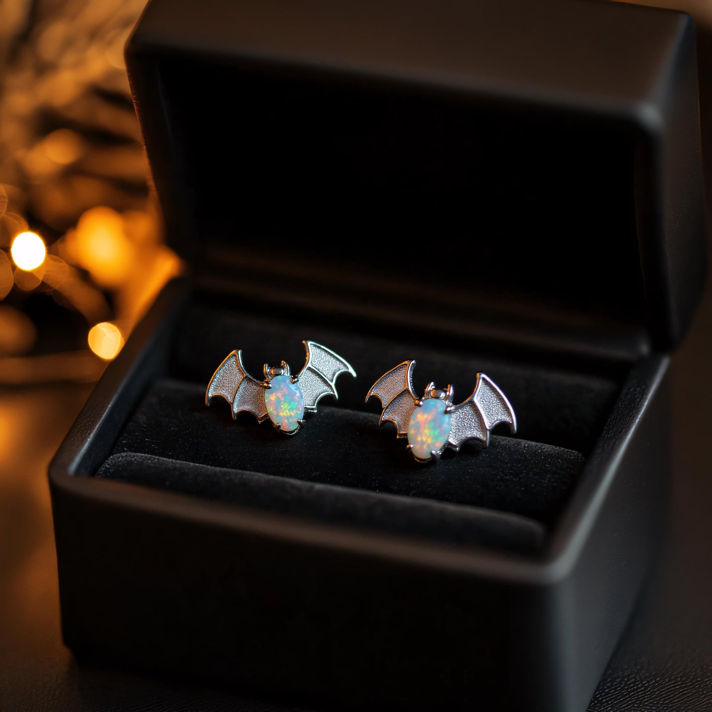 Bat Opal Stud Earrings