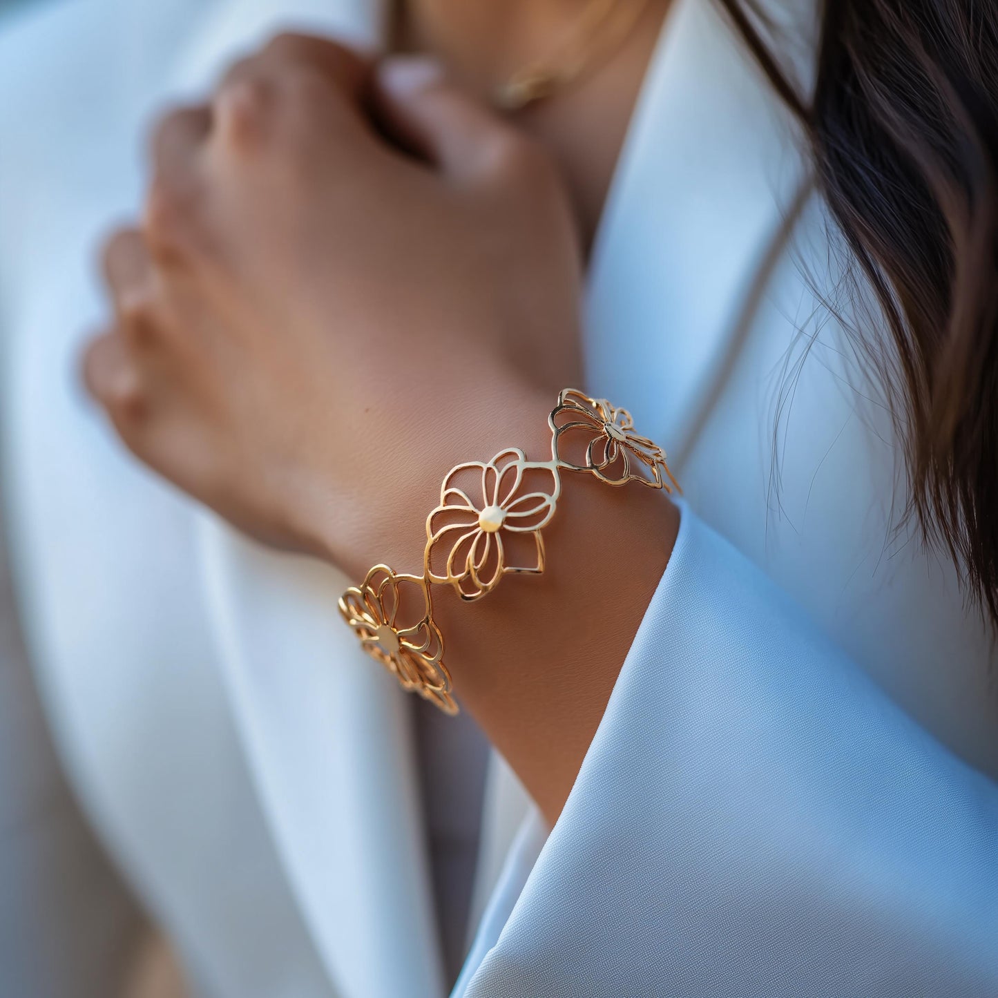 Flower Cuff Bracelet
