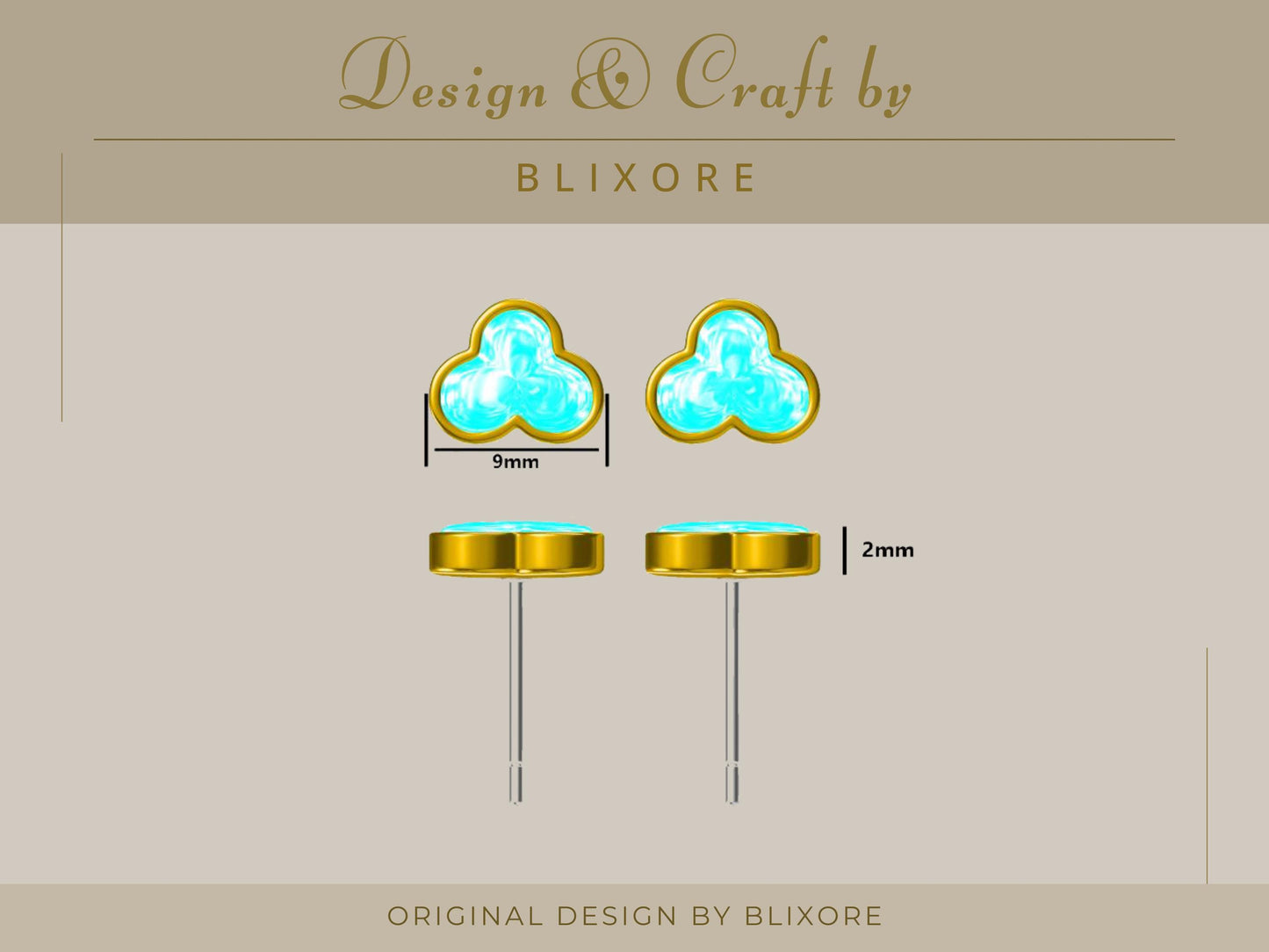Cloud Opal Stud Earrings