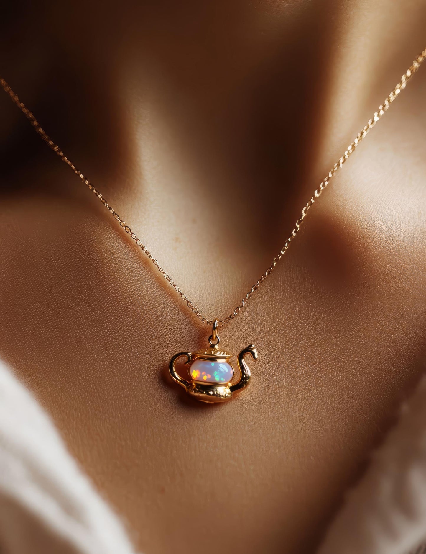 Genie Lamp Opal Necklace