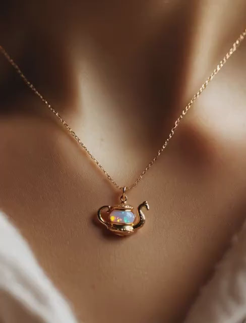 Genie Lamp Opal Necklace