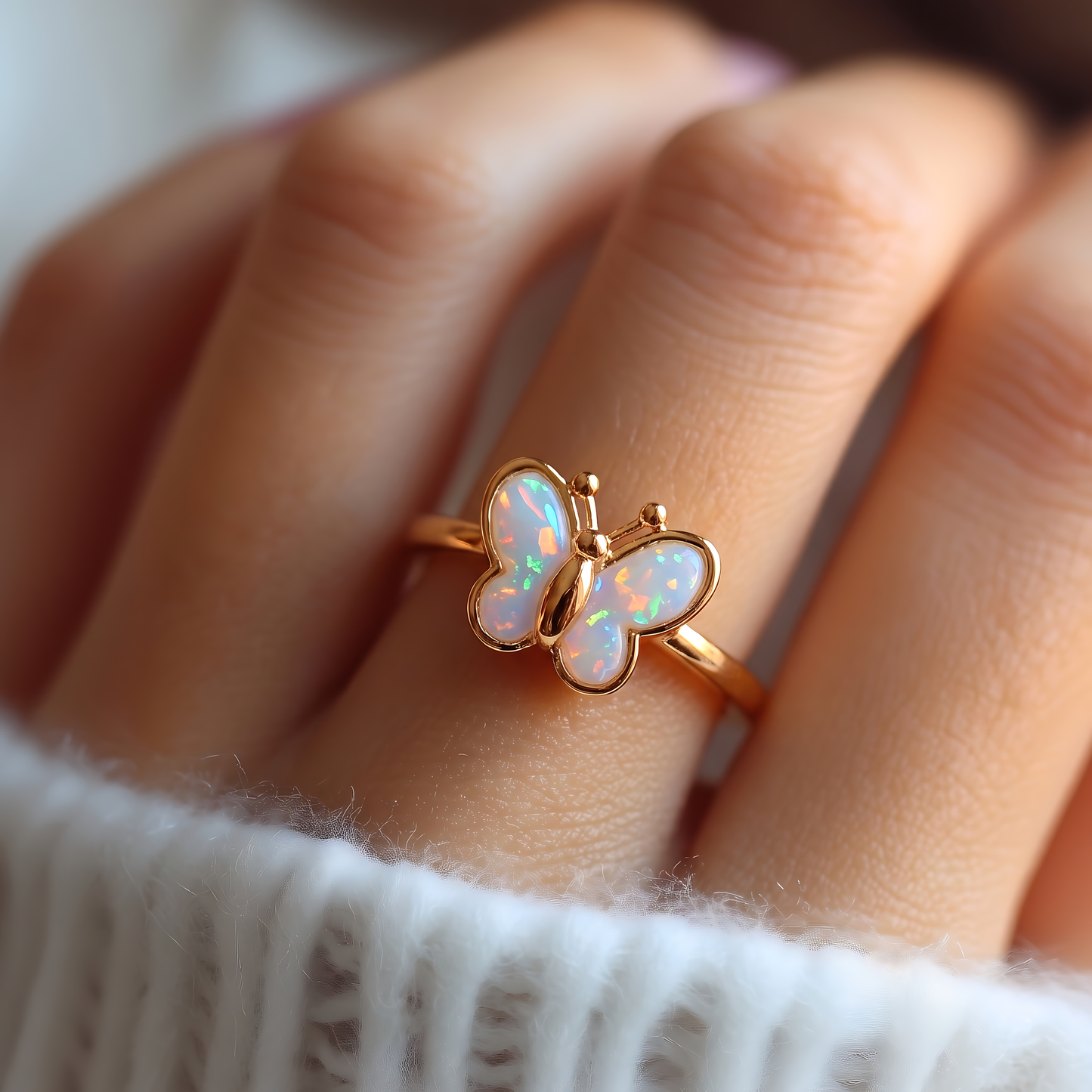 Butterfly Opal Ring