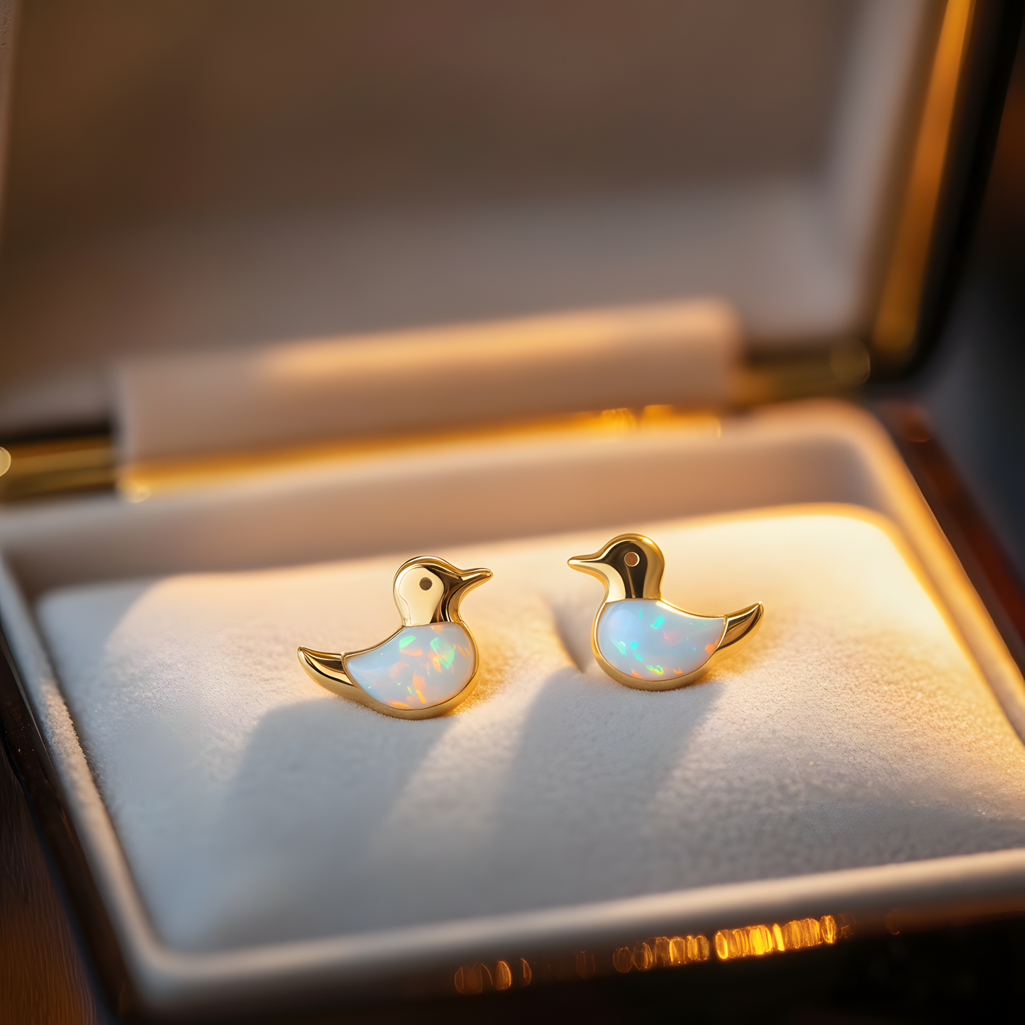 Duck Opal Stud Earrings