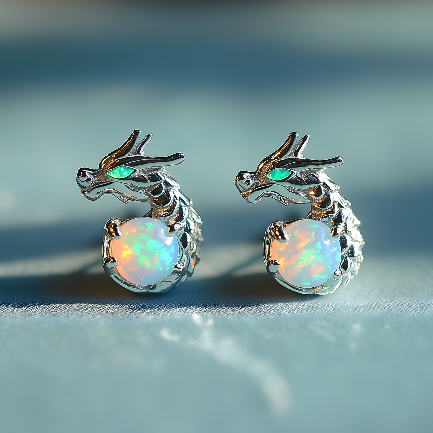 Dragon Opal Stud Earrings