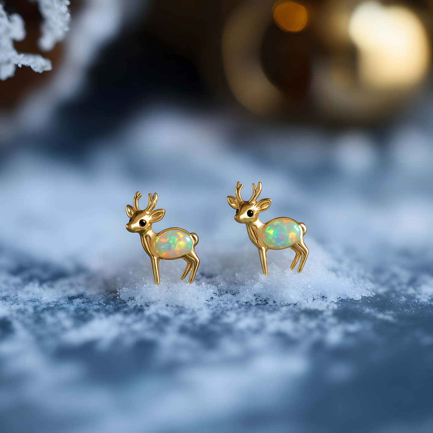 Deer Opal Stud Earrings