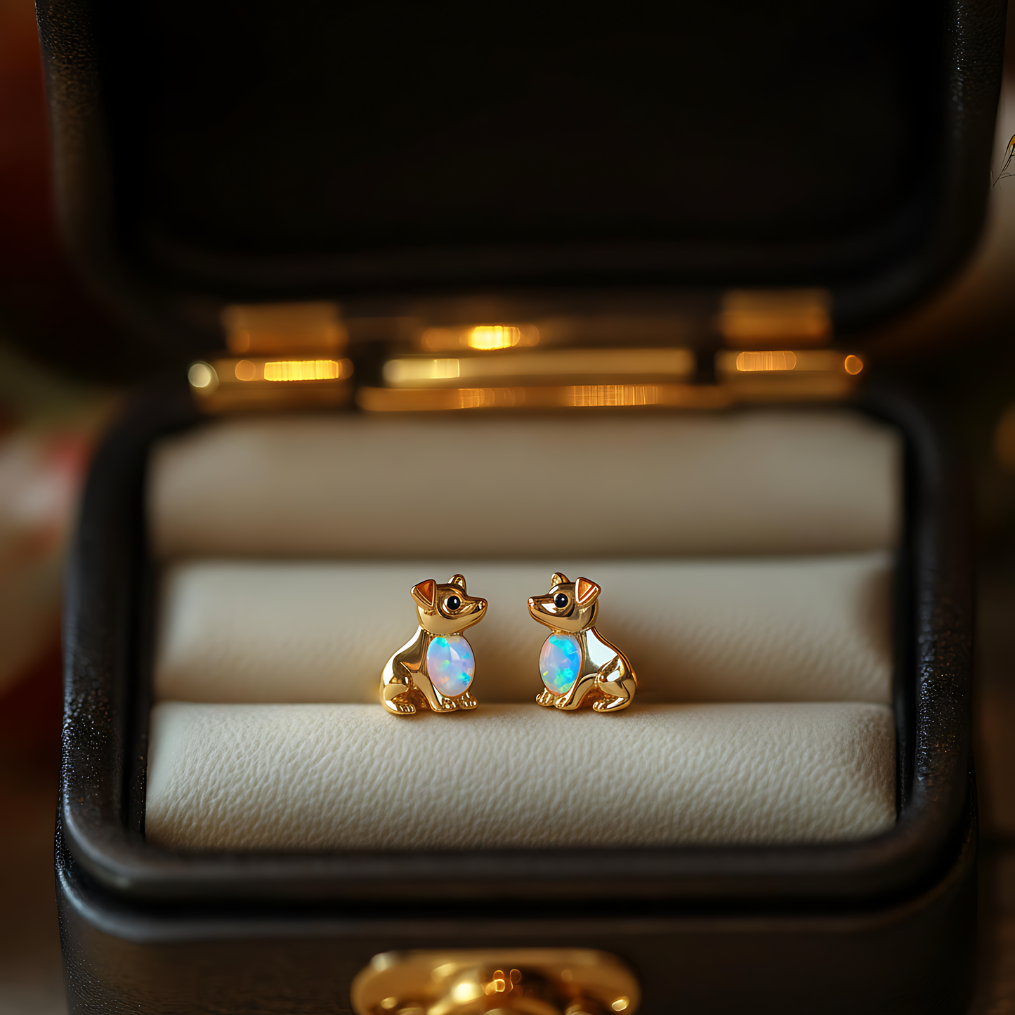 Dog Opal Stud Earrings