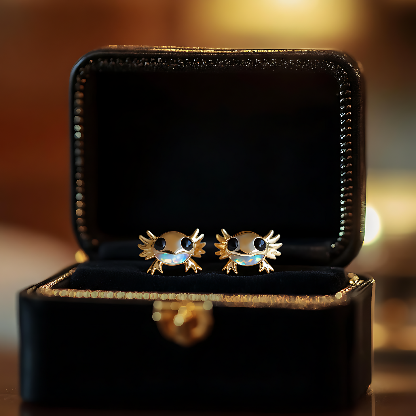 Axolotl Opal Stud Earrings