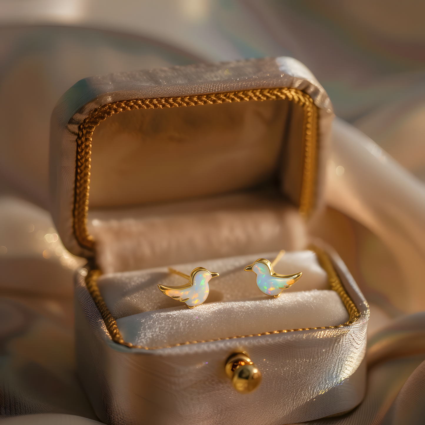 Bird Opal Stud Earrings