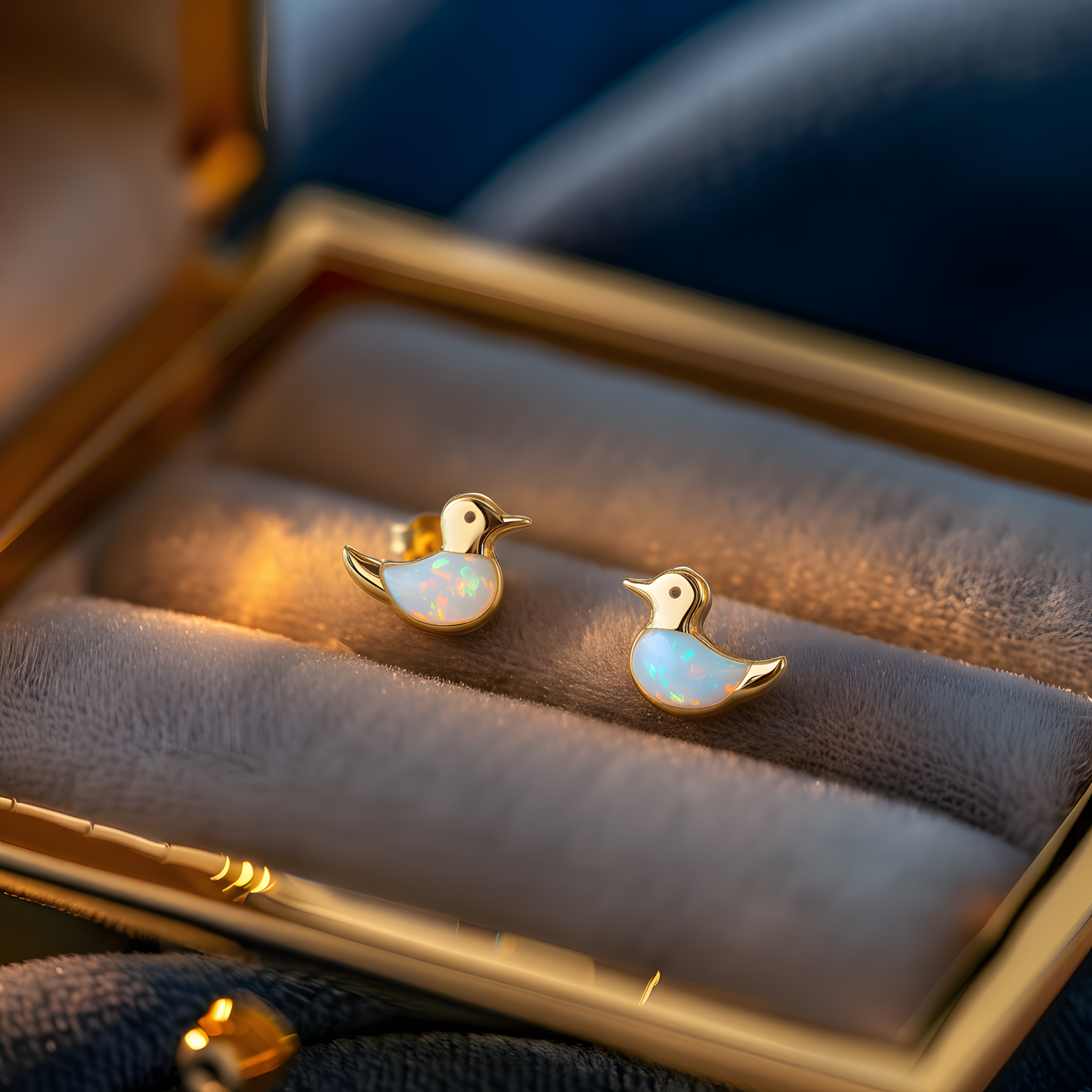 Duck Opal Stud Earrings