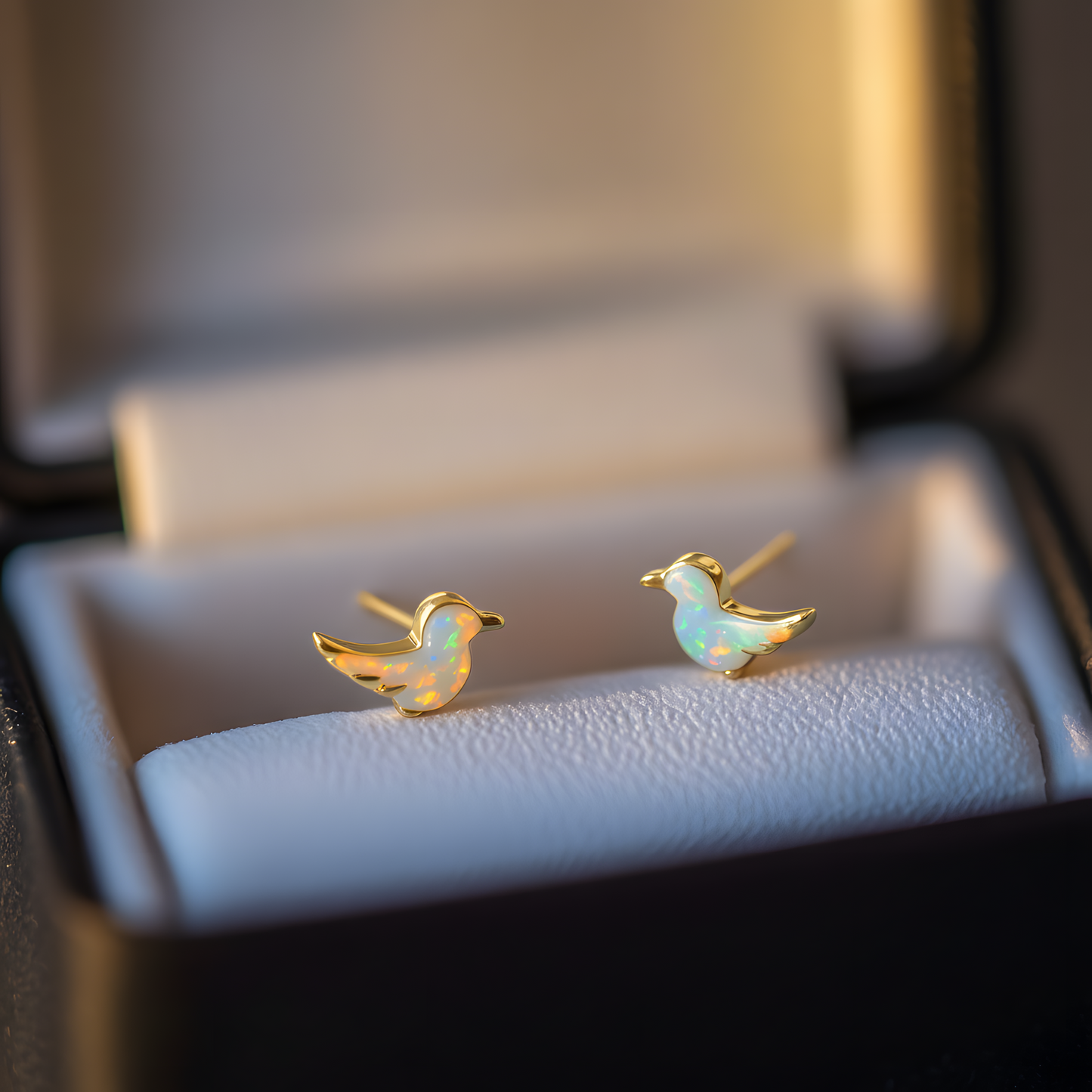 Bird Opal Stud Earrings
