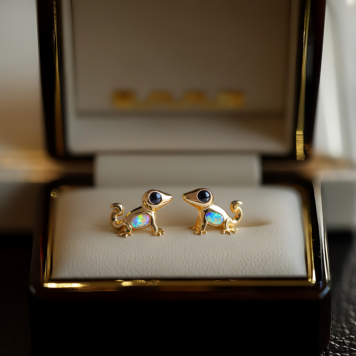 Gecko Opal Stud Earrings