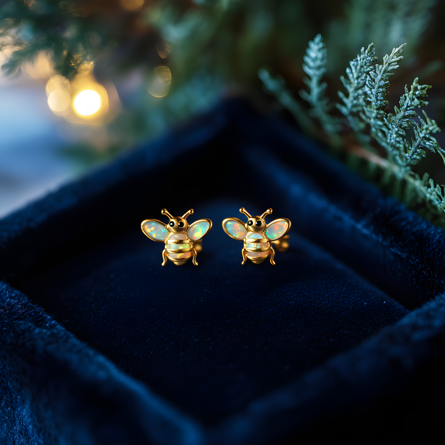 Bee Opal Stud Earrings