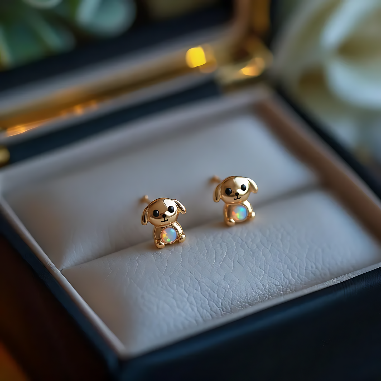 Dog Opal Stud Earrings