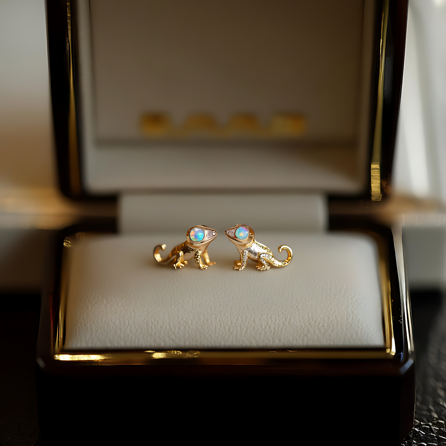 Gecko Opal Stud Earrings