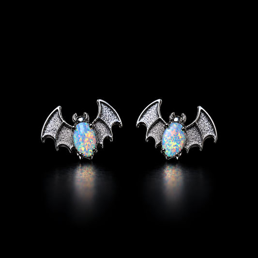 Bat Opal Stud Earrings