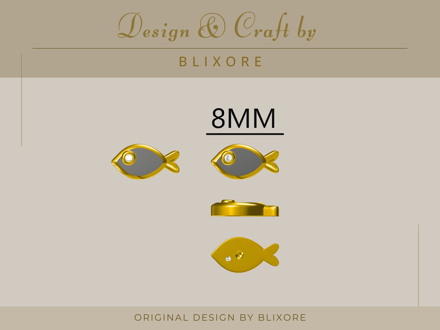 Fish Opal Stud Earrings