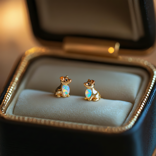 Dog Opal Stud Earrings