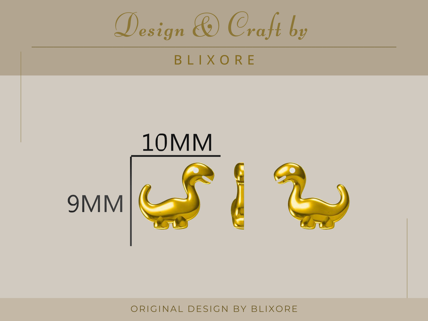 Dinosaur Stud Earrings