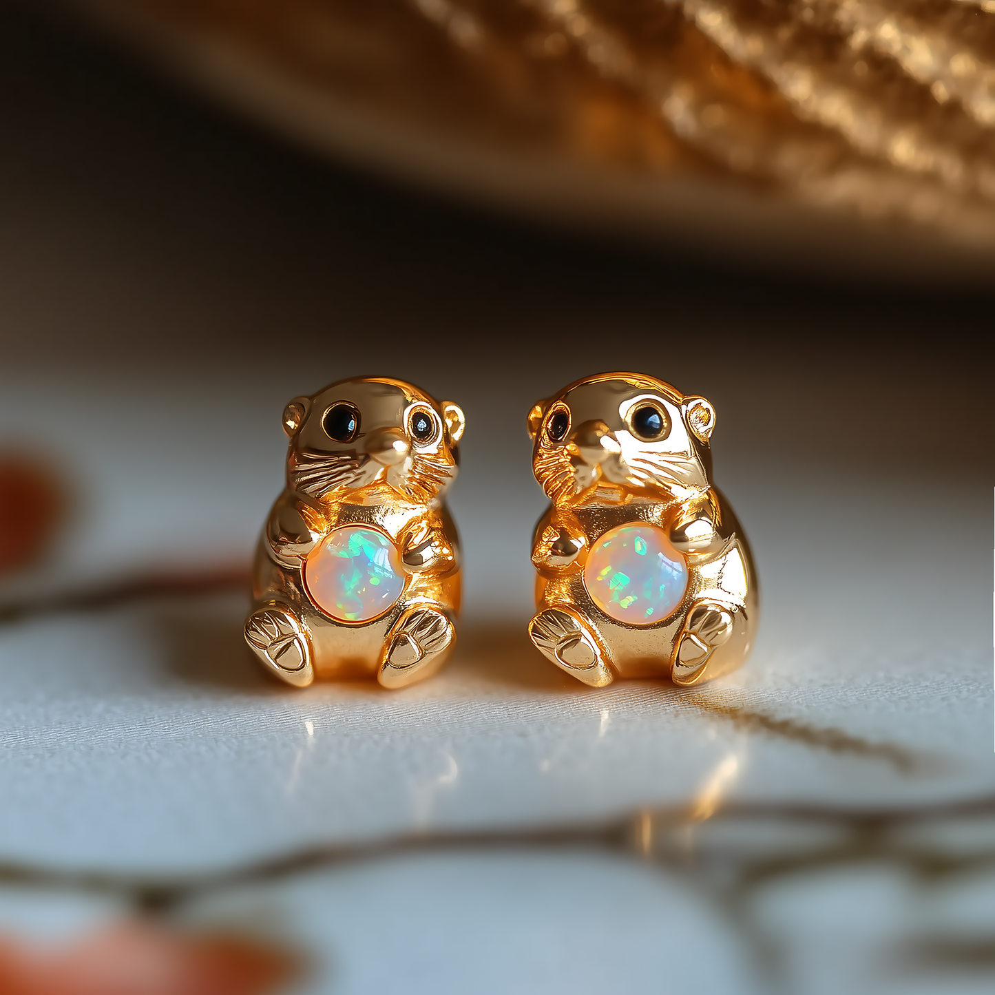 Otter Opal Stud Earrings