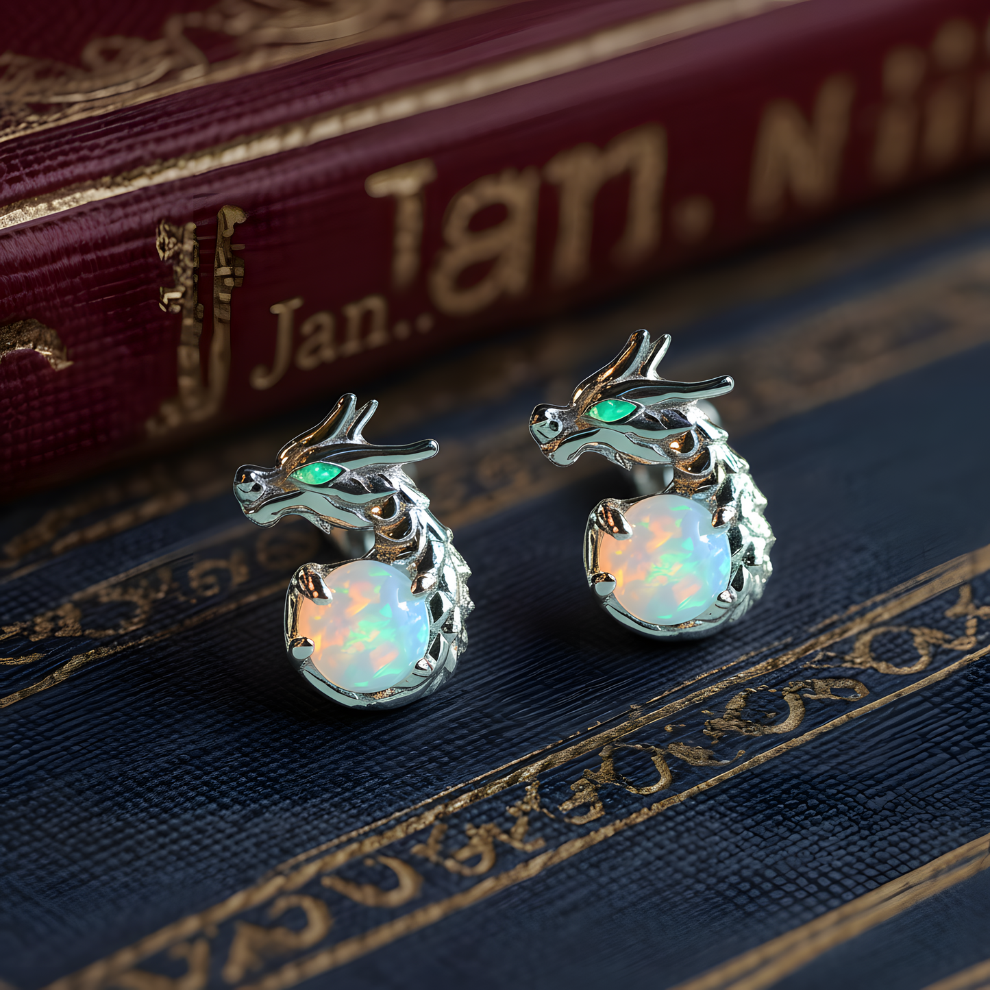 Dragon Opal Stud Earrings
