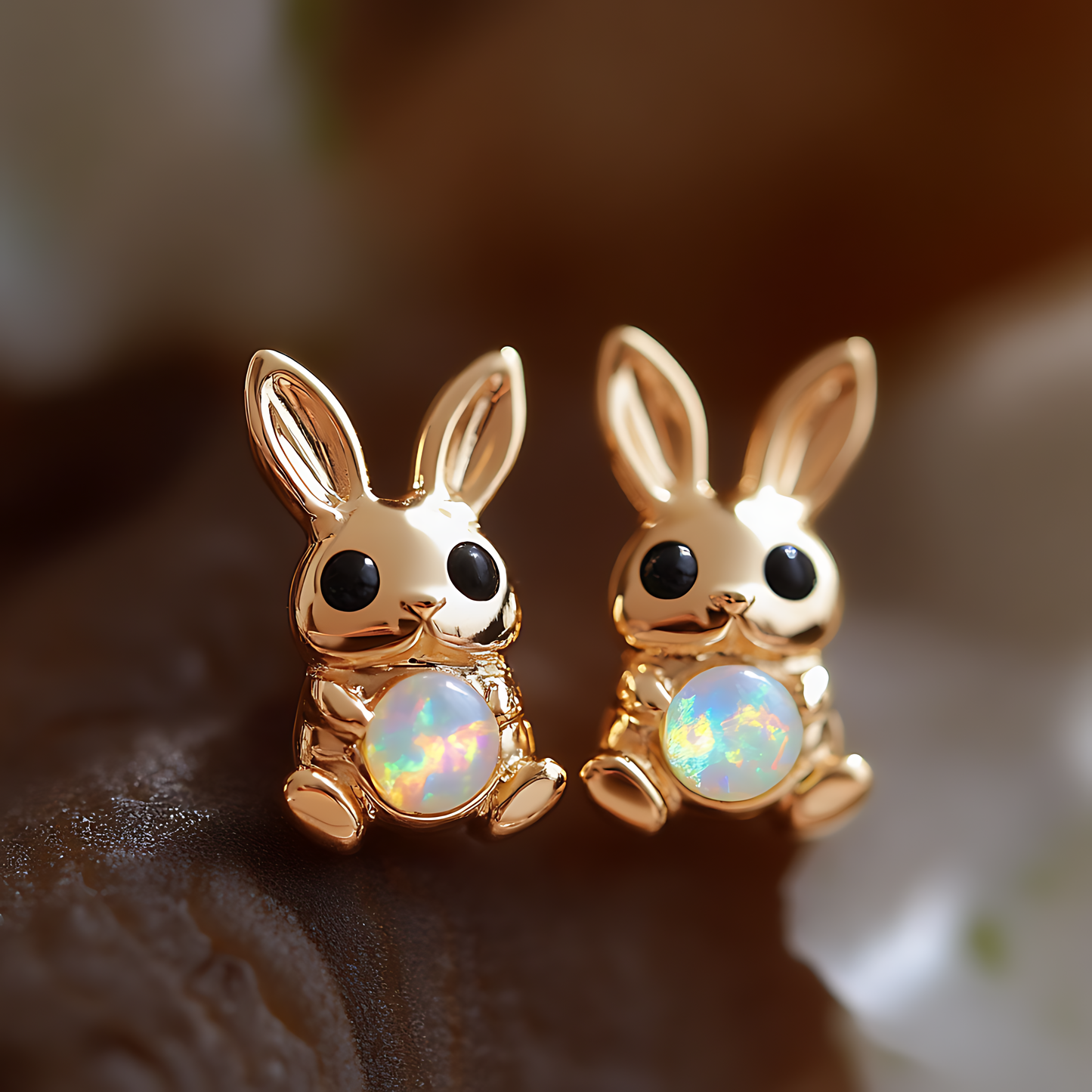 Bunny Opal Stud Earrings