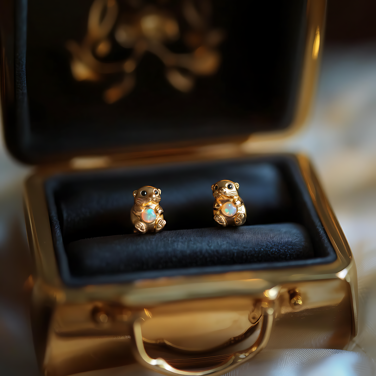 Otter Opal Stud Earrings