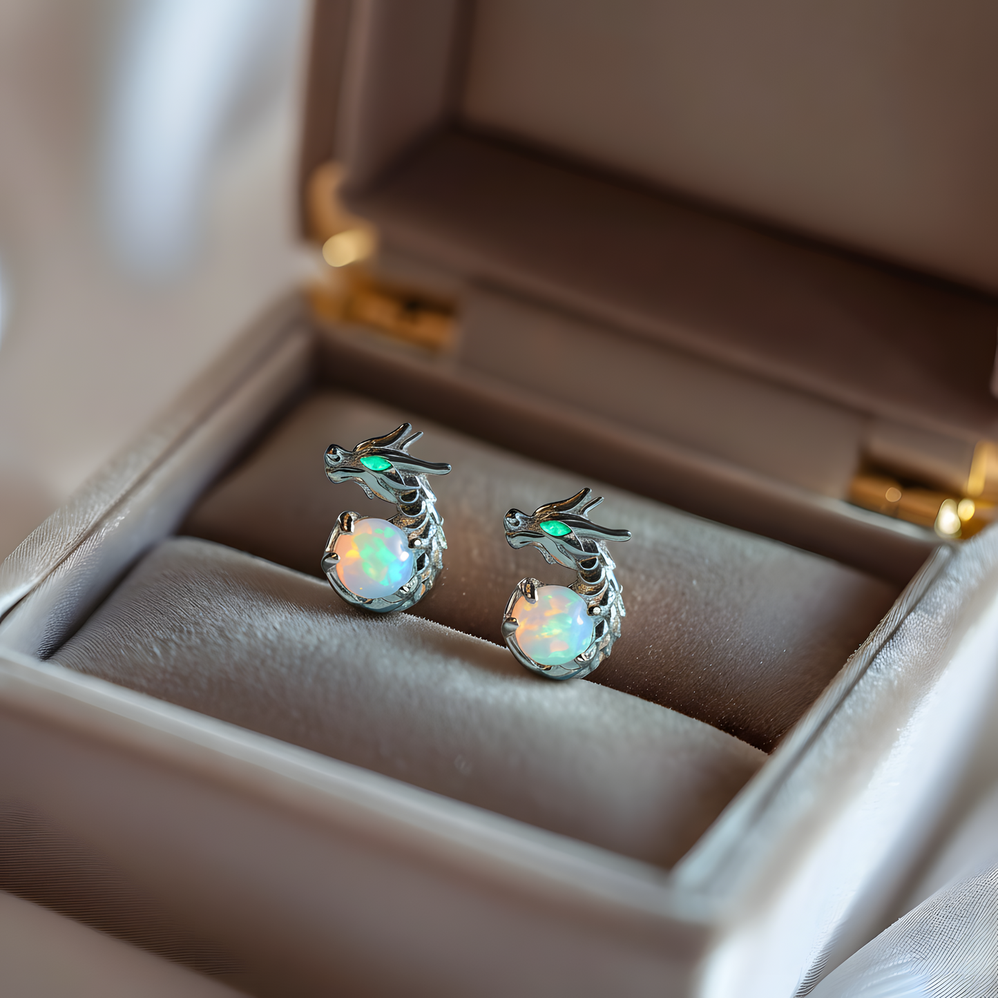 Dragon Opal Stud Earrings