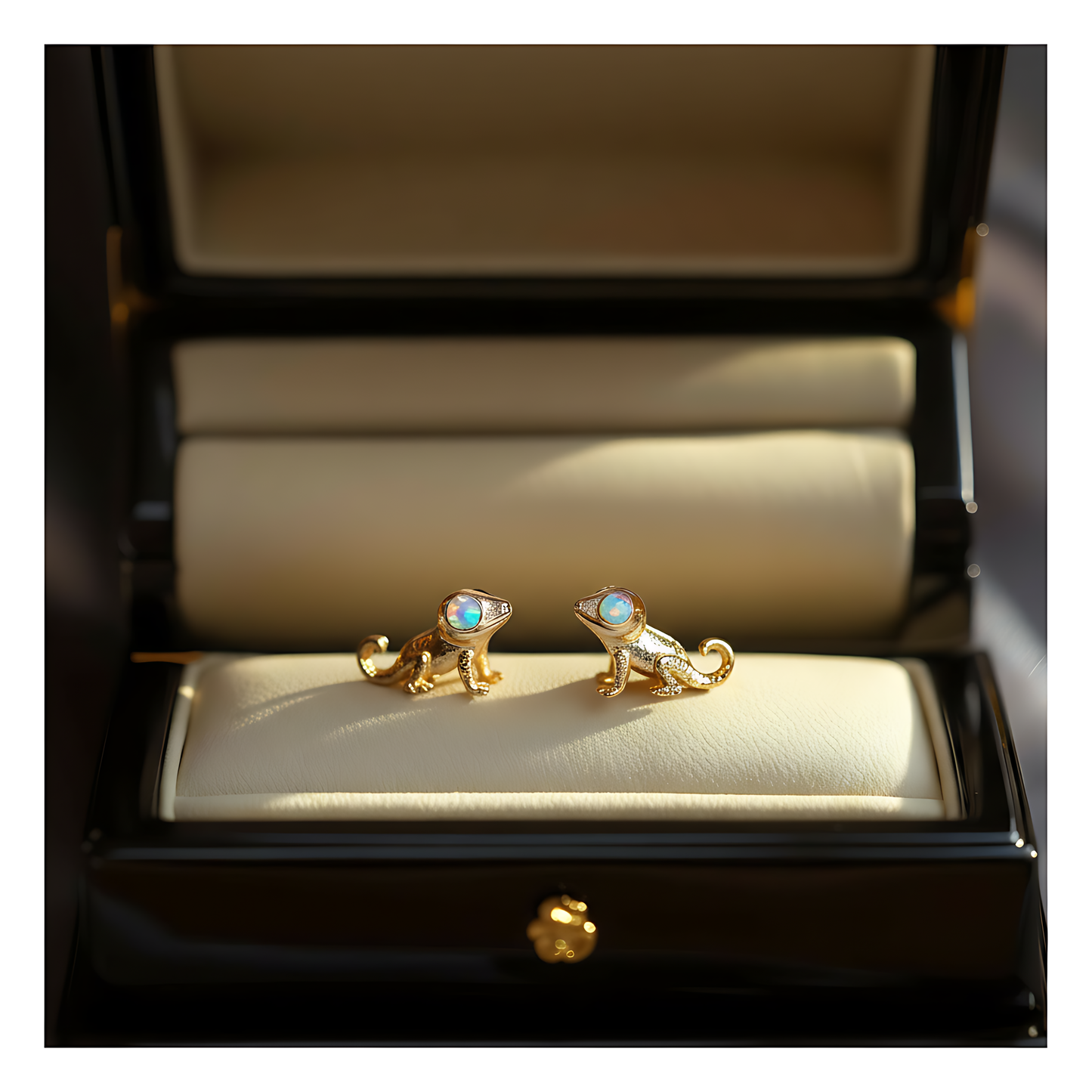Gecko Opal Stud Earrings