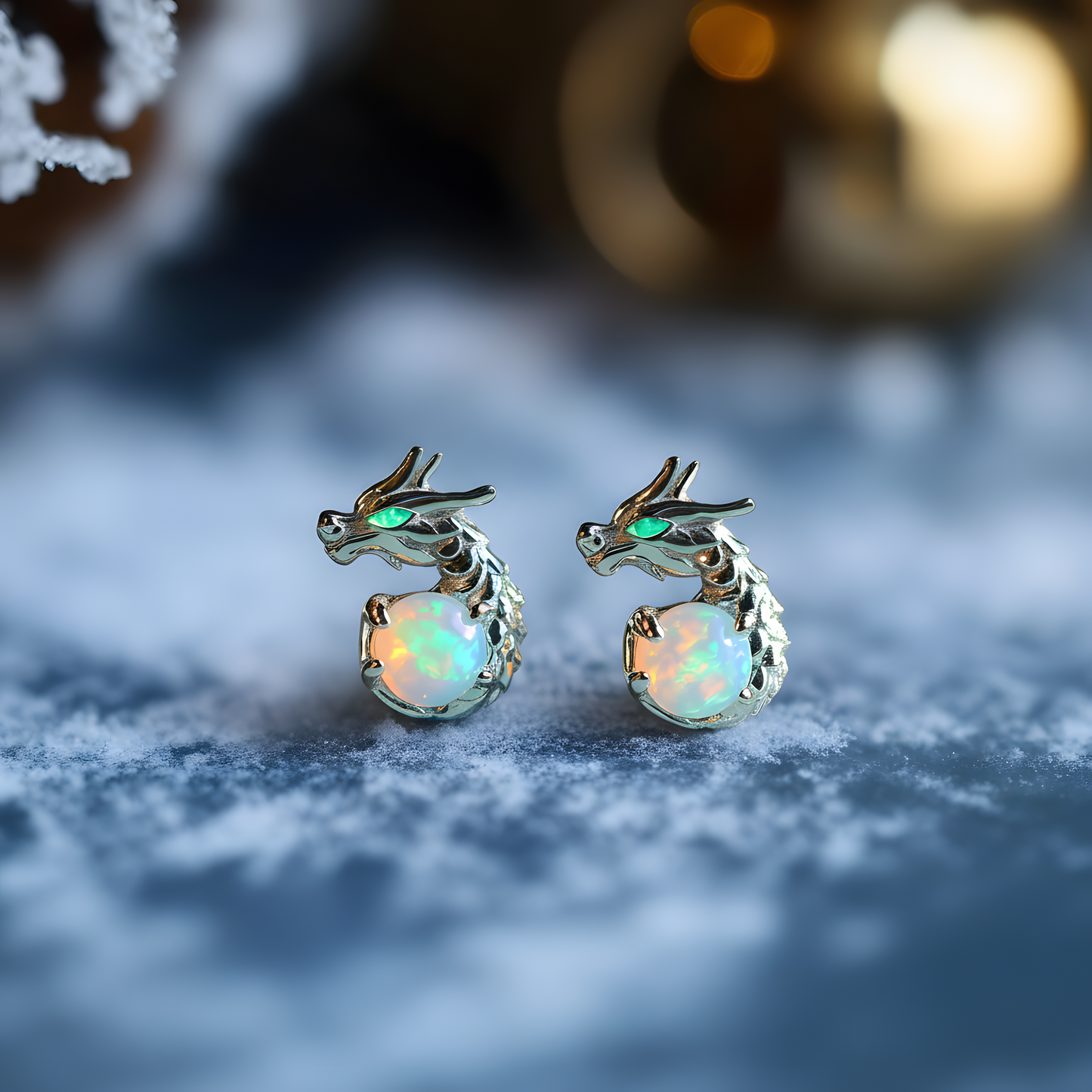 Dragon Opal Stud Earrings
