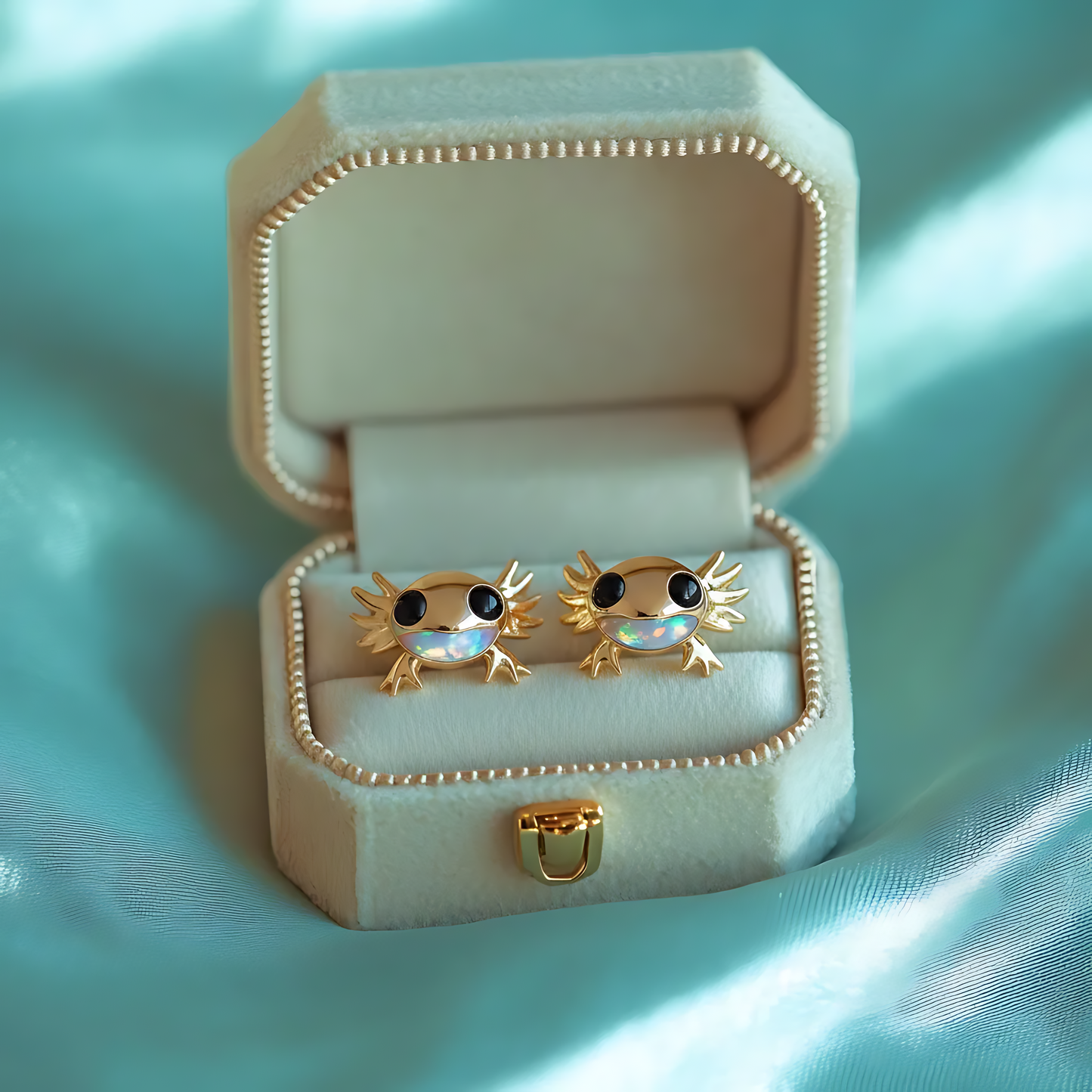 Axolotl Opal Stud Earrings