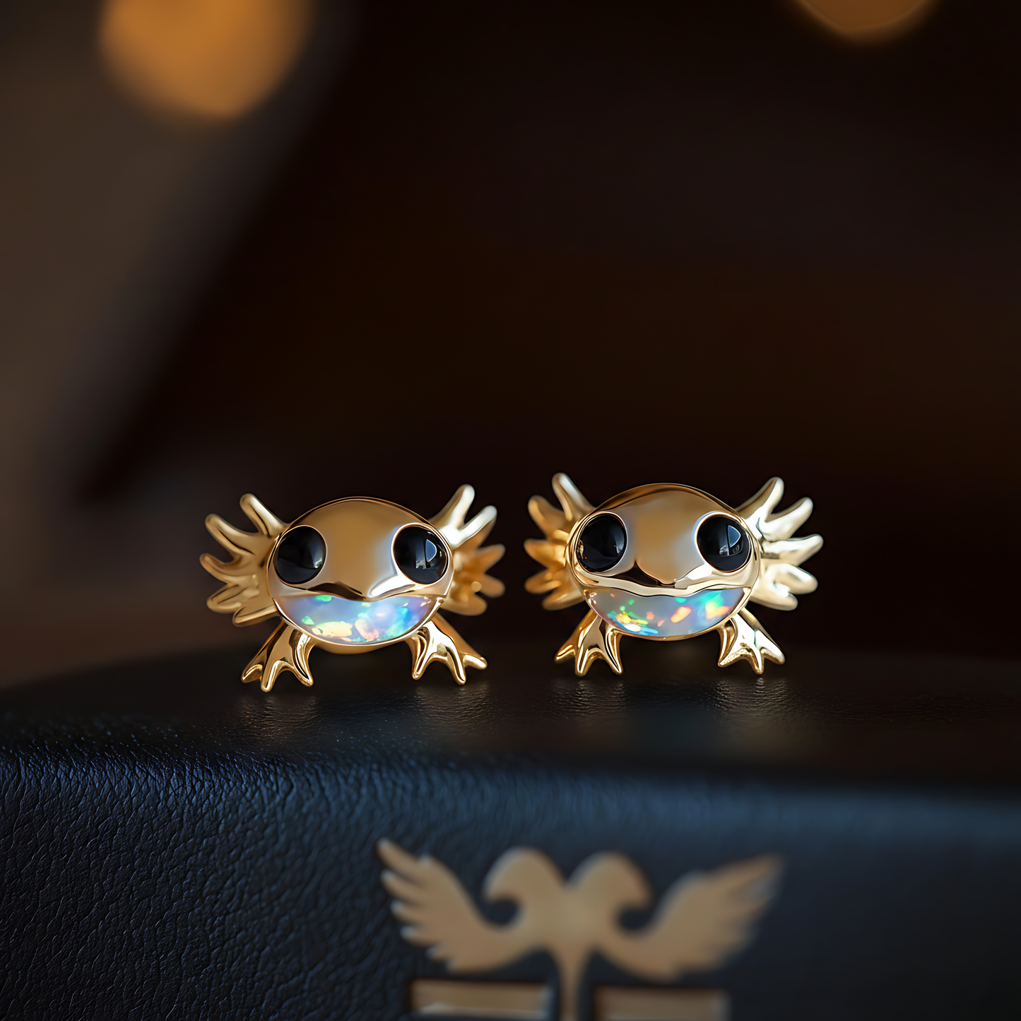 Axolotl Opal Stud Earrings
