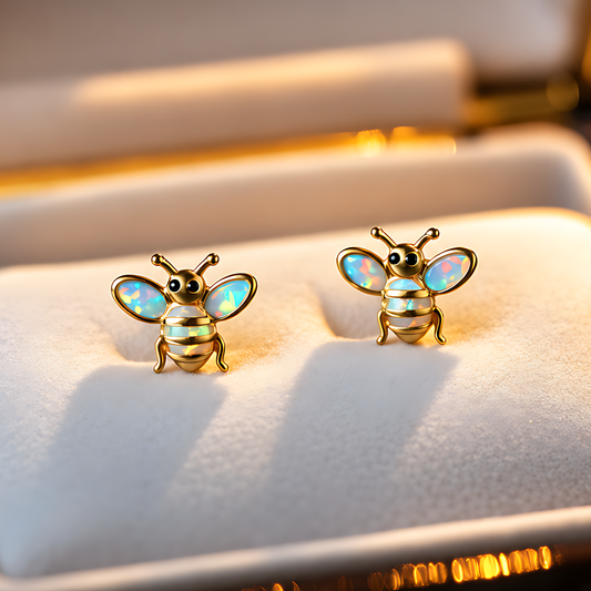 Bee Opal Stud Earrings