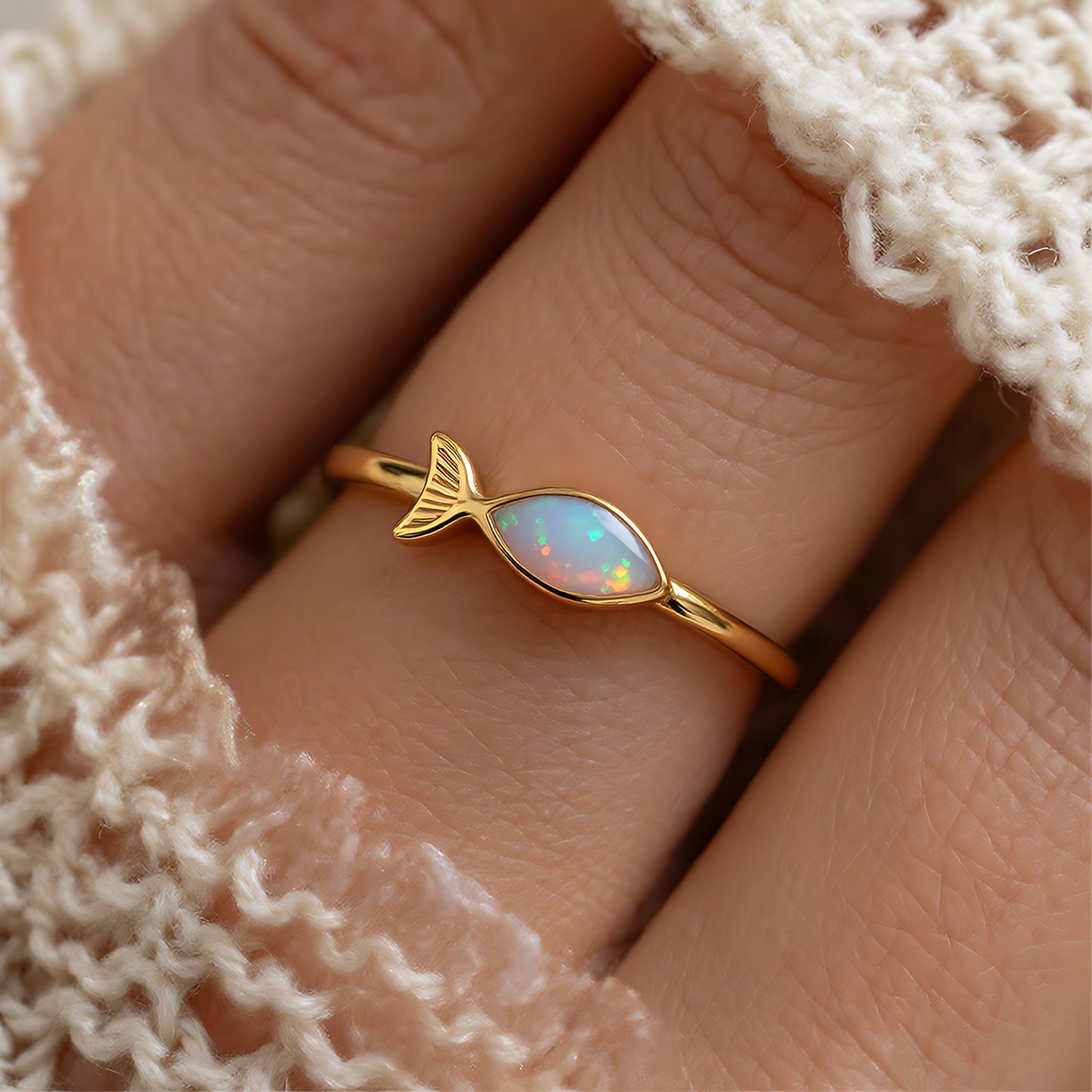 Fish Opal Ring