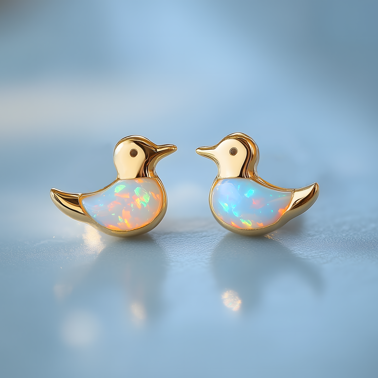 Duck Opal Stud Earrings