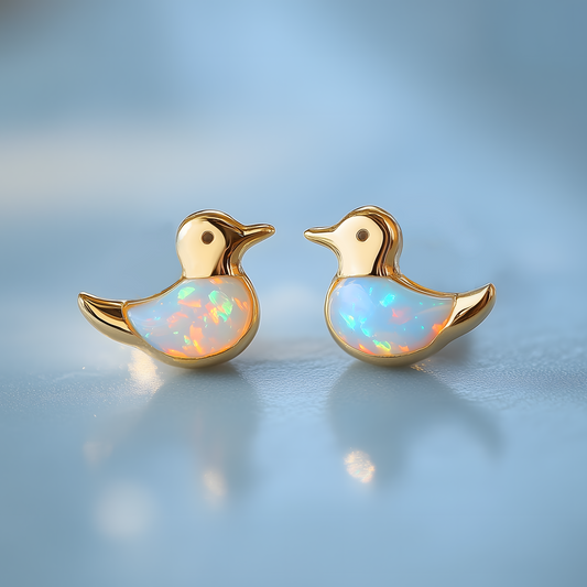 Duck Opal Stud Earrings