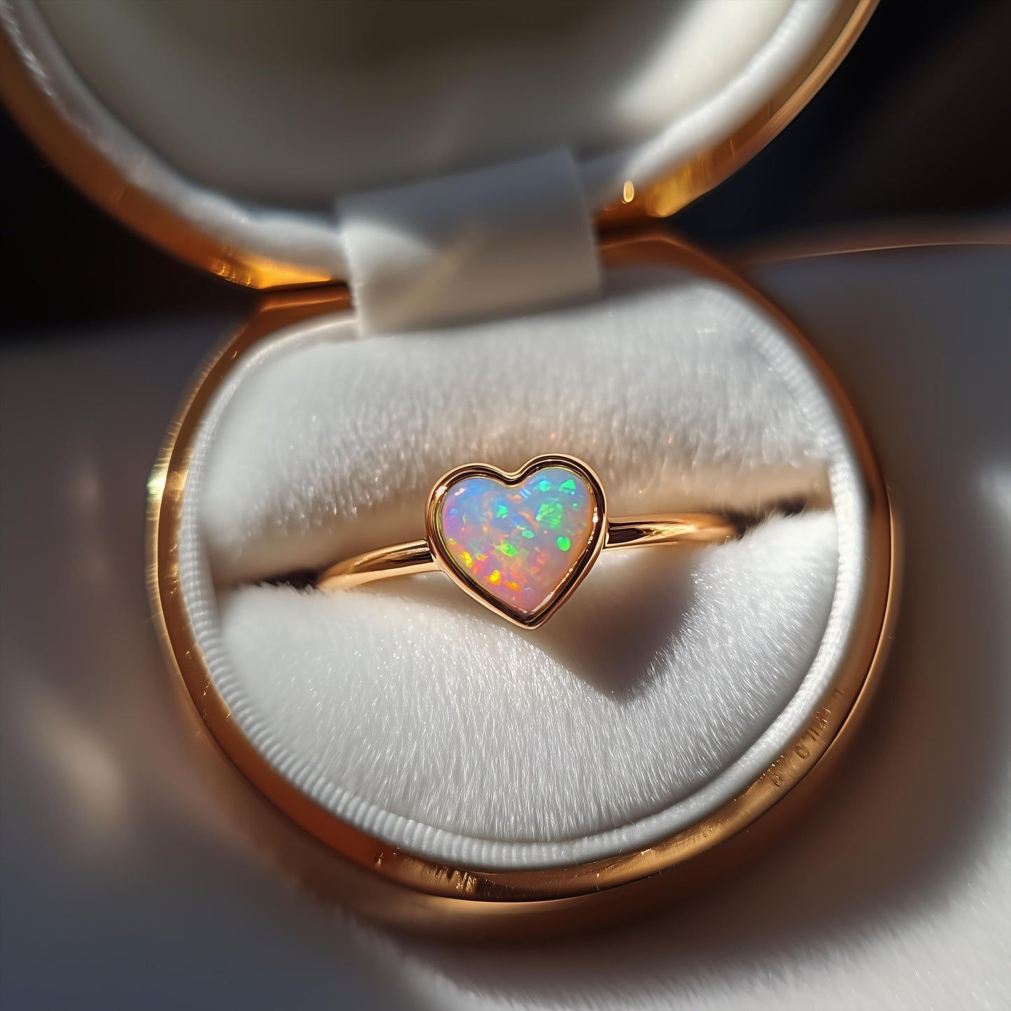 Opal Heart Ring
