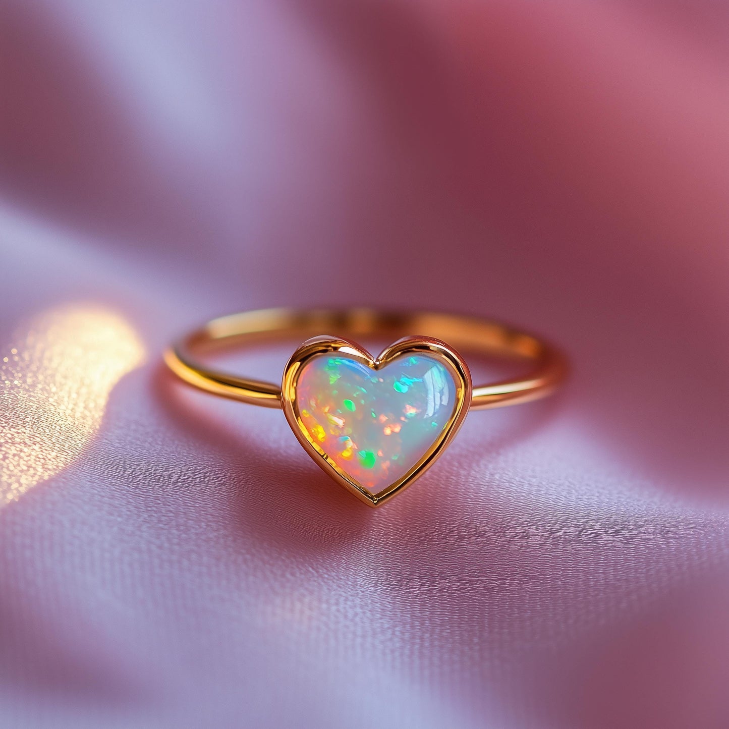 Opal Heart Ring